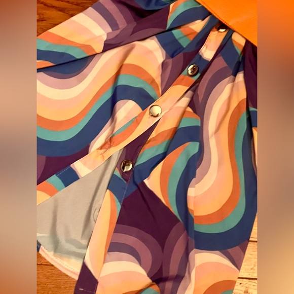 New NWT MADE IN ITALY purple orange blue babydoll dress or maternal tunic - Picture 6 of 13